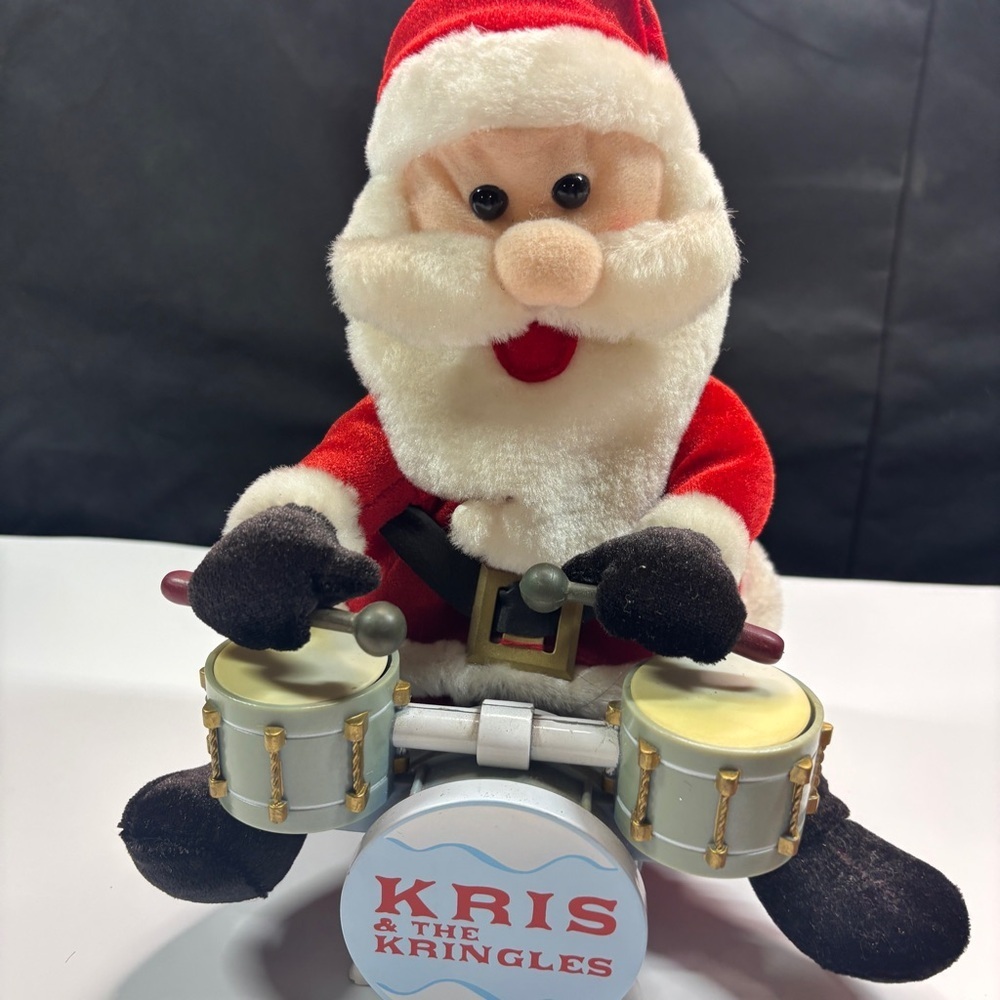 Gemmy KRIS & THE KRINGLES Animated Drum Christmas Santa Claus Music No Drumming - Picture 9 of 9
